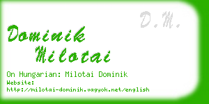 dominik milotai business card